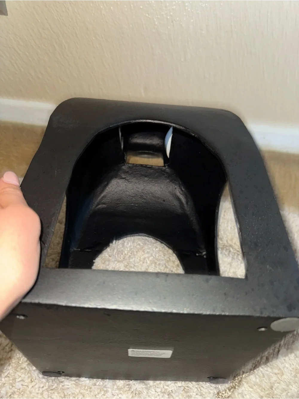 Threshold Cast Aluminum Lantern – Black 13.5” Pillar Outdoor Candle Holder NWT